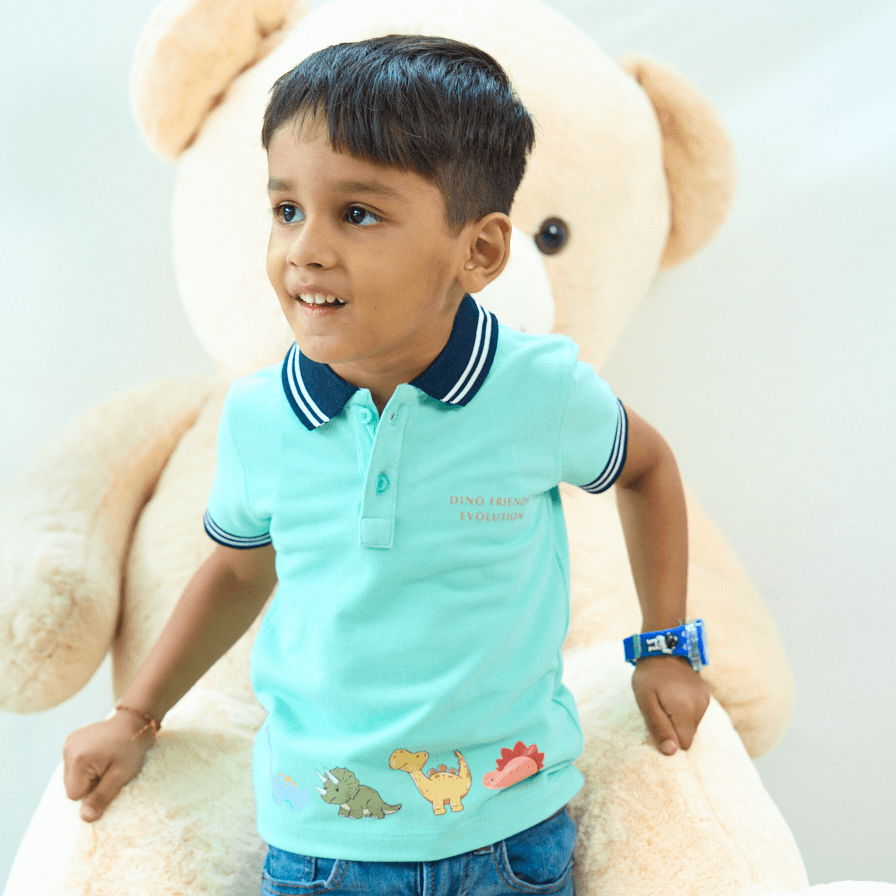 DINO FRIENDS EVOLUTION POLO TSHIRT