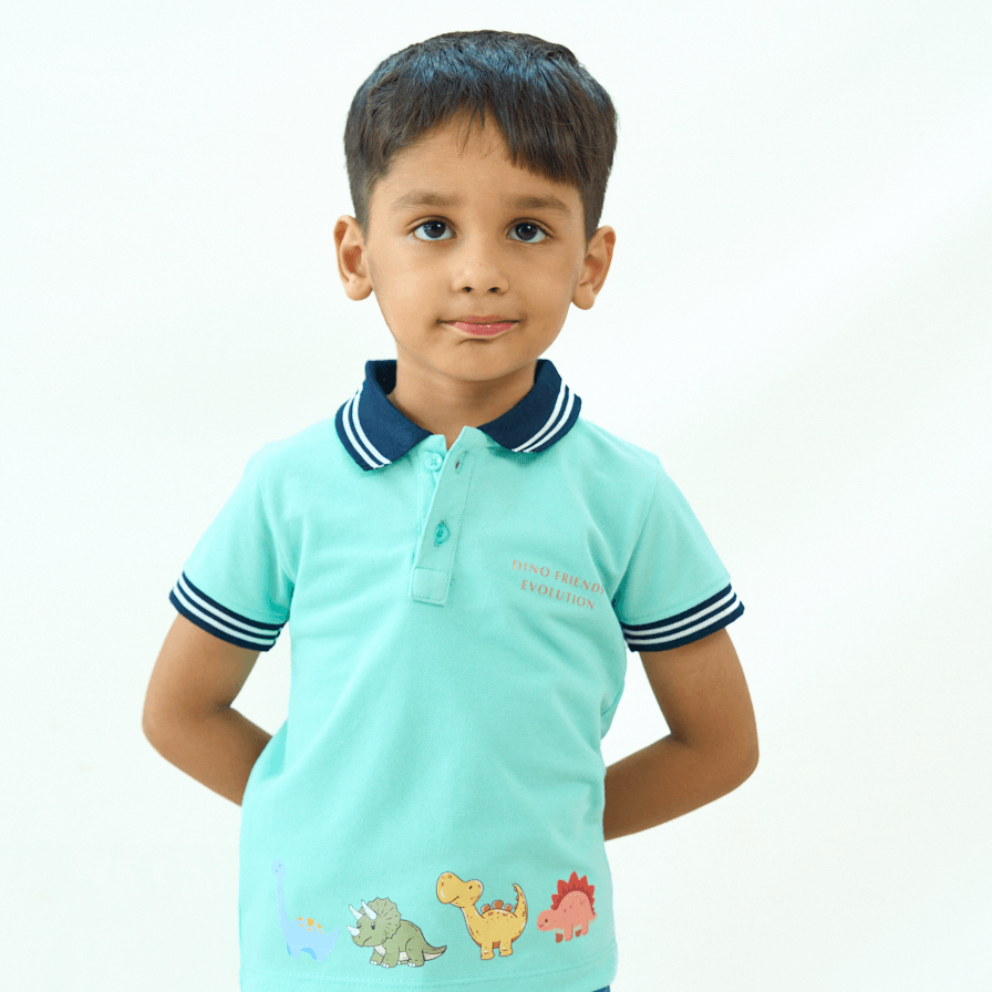 DINO FRIENDS EVOLUTION POLO TSHIRT
