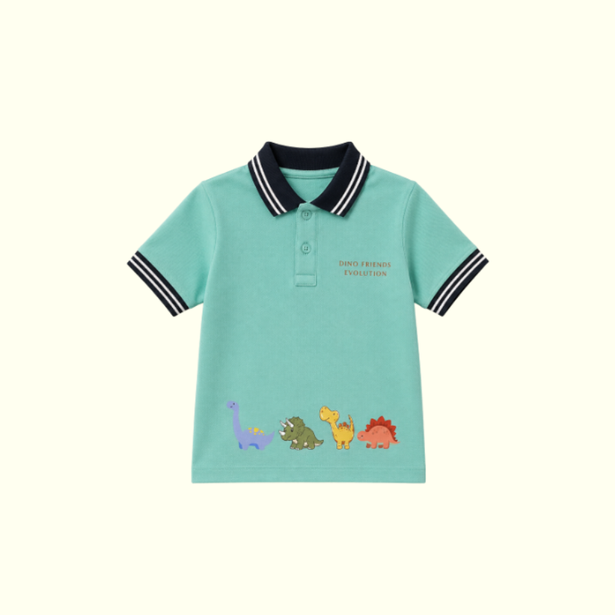 DINO FRIENDS EVOLUTION POLO TSHIRT